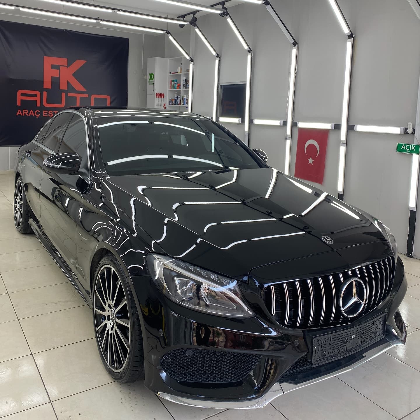 Mercedes - Kapı direkleri şeffaf PPF kaplama, Seramik kaplama, 3 aşamalı pasta cila, Demir tozu, Kil, Detaylı ön yıkama | FK Auto Samsun